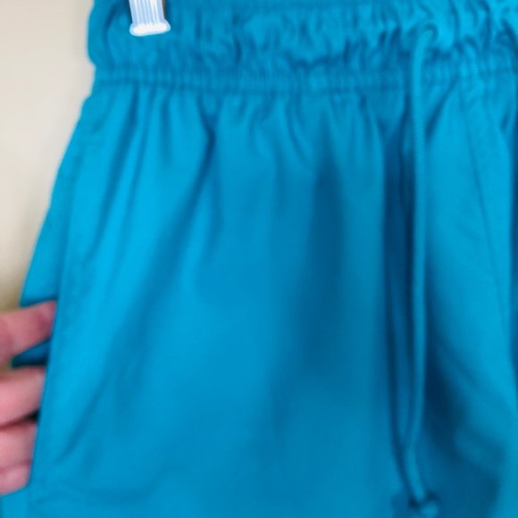 Nike Y2K Swim Trunks Mens Small Turquoise Liner inside Swoosh Spellout  Pockets - Picture 4 of 6